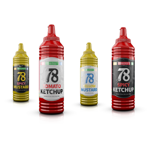 78 Ketchup / Mustard Mix - 4 Pack Perspective: front