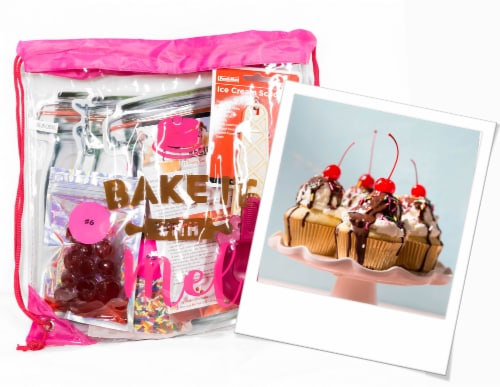 Bake it with Mel - DIY Cherry Sundae Cupcake Kit Perspective: front