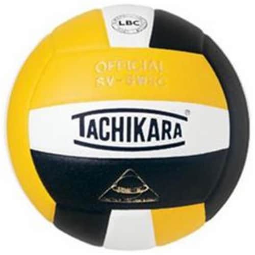 Tachikara SV5WSC.GWB Sensi-Tec Composite High Performance Volleyball - Gold-White-Black Perspective: front