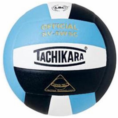 Tachikara SV5WSC.PBWB Sensi-Tec Composite High Performance Volleyball - Powder Blue-White-Bla Perspective: front
