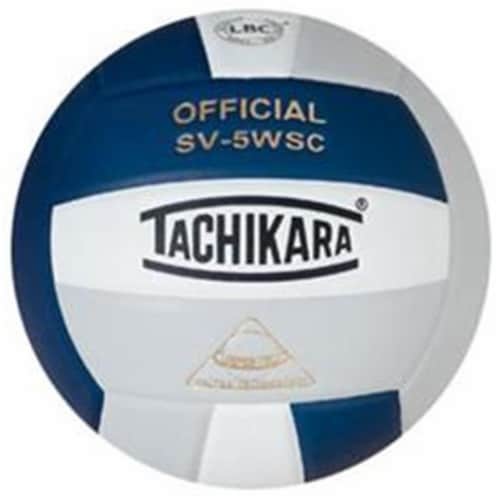 Tachikara SV5WSC.NWSL Sensi-Tec Composite High Performance Volleyball - Navy-White-Silver Gra Perspective: front