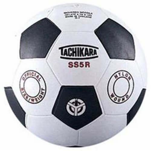 Tachikara SS5R Rubber Soccer Ball - White-Black, 1 - King