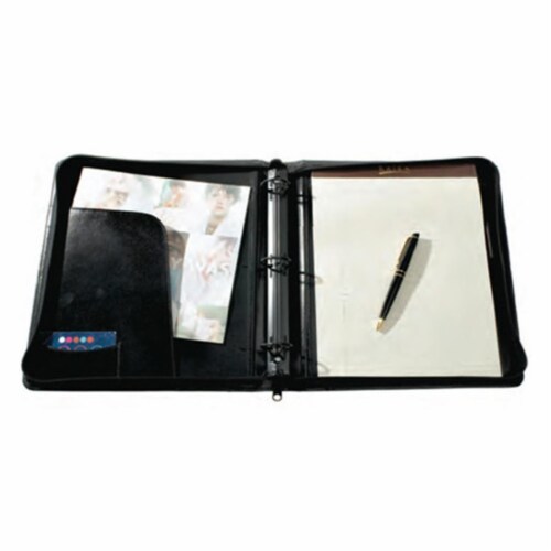 Raika  3-Ring Zipper Binder - Blue Perspective: front