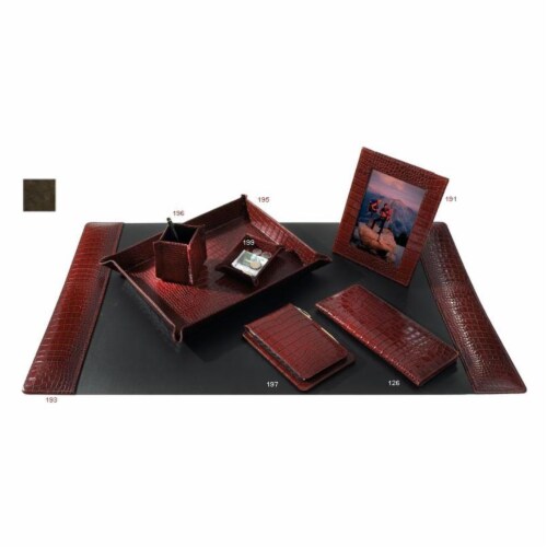 Raika  Leather Business Card Holder - Brown Perspective: front