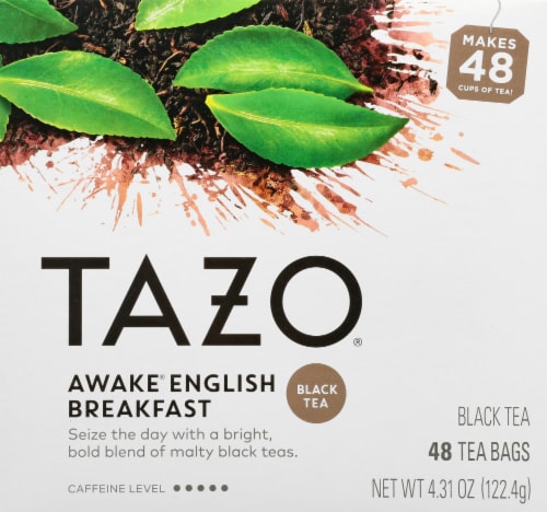 Tazo Awake English Breakfast Black Tea Bags Perspective: front