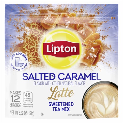 Lipton® Tea Latte Salted Caramel Tea Mix Perspective: front