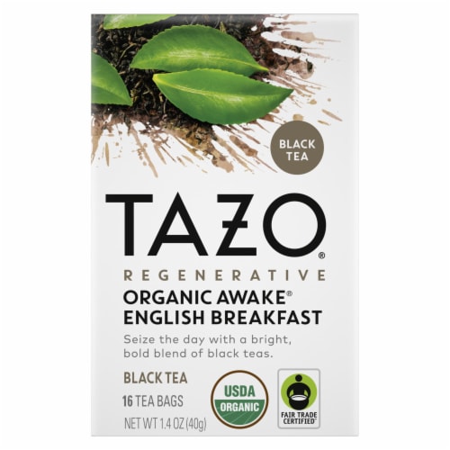 Tazo® Organic Awake® English Breakfast Tea Bags Perspective: front