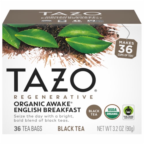 Tazo® Organic Awake® English Breakfast Tea Bags Perspective: front