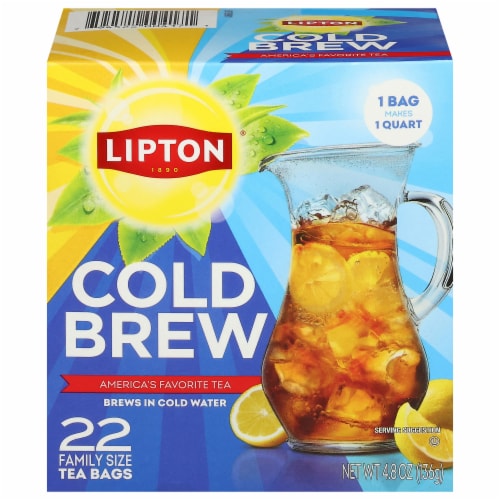 Lipton® Blacked Iced Family Size Tea Bags Perspective: front