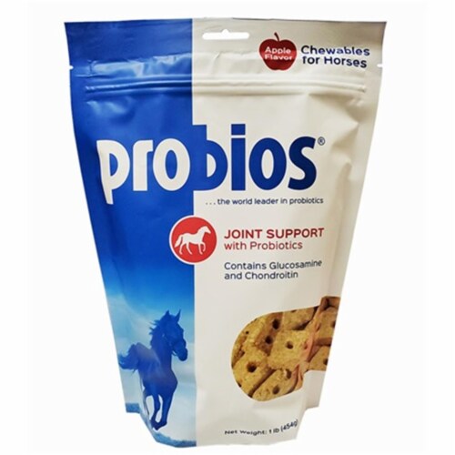 Vets Plus 4403 1 lbs Probios Joint Support Chewables for Horses Perspective: front