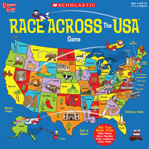 Scholastic Race Across the USA™ Board Game Perspective: front