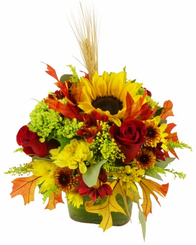 Fall Festive Floral Arrangement Perspective: front