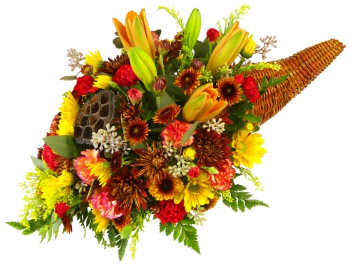 Cornucopia Flower Arrangement Perspective: front