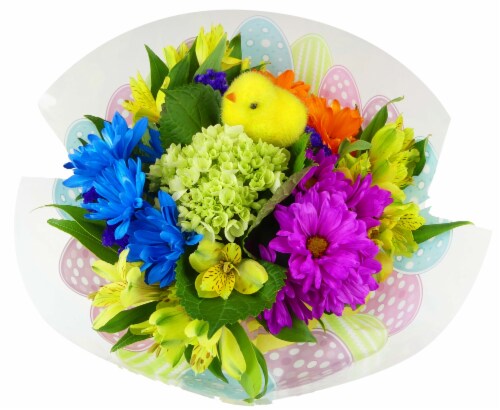 Chicks Dig Spring Bouquet Perspective: front