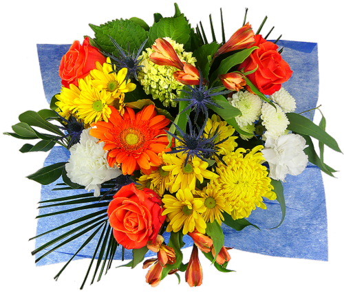 Rhapsody Sunny and Chic Mixed Bouquet Perspective: front