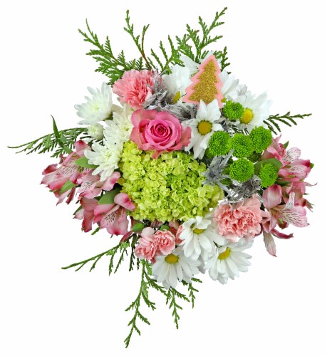 Winter Wonderland Fresh Cut Flower Bouquet Perspective: front