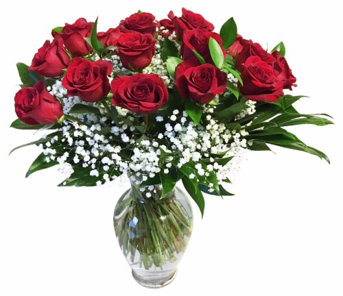 Double Dozen Rose Spiral Arrangement Perspective: front
