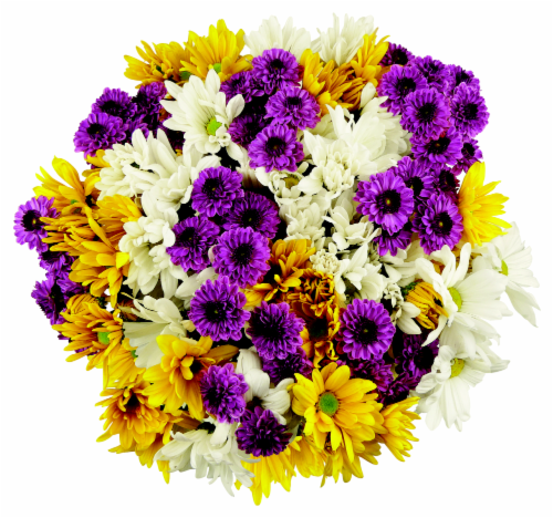 Pomp Parade Mums Bouquet Perspective: front