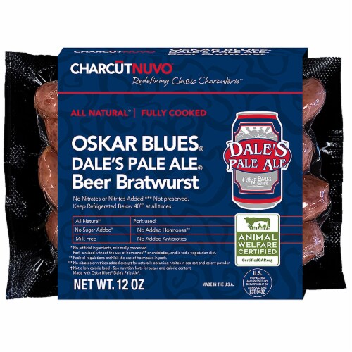 CharcutNuvo Dale's Pale Ale Beer Bratwurst Perspective: front