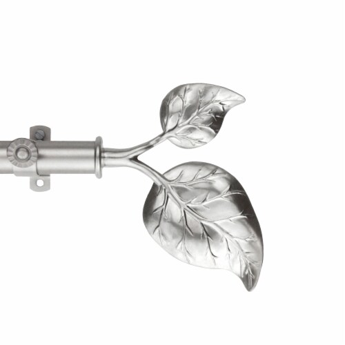 Eve Curtain Rod 13/16 Inch 28-48  - Satin Nickel Perspective: front