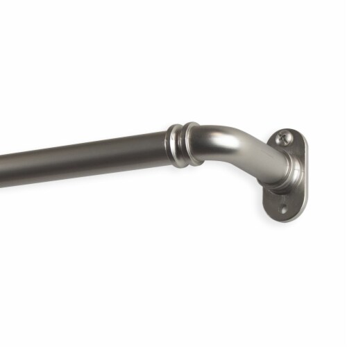 5/8 Inch Blackout Curtain Rod 48-84 Inch - Satin Nickel Perspective: front