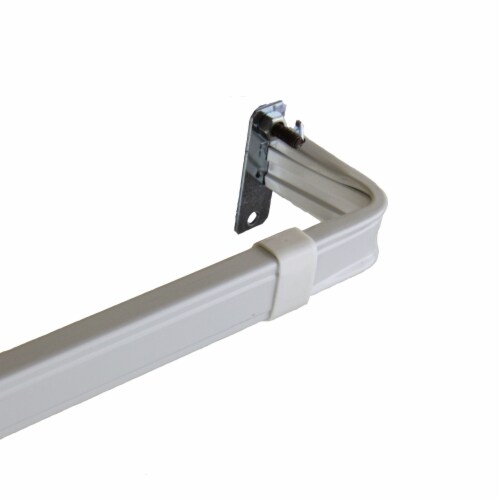 Lockseam 2  Clearance Curtain Rod 18-28 Inch - White Perspective: front