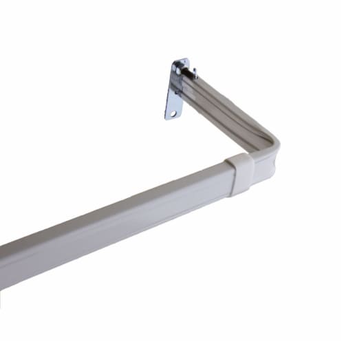 Lockseam 3  Clearance Curtain Rod 18-28 Inch - White Perspective: front