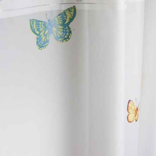 Colorful Butterflies Shower Curtain Perspective: front