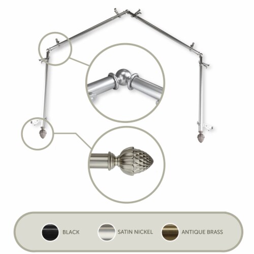 Bay Window Curtain Rods Lowes Home Design Ideas