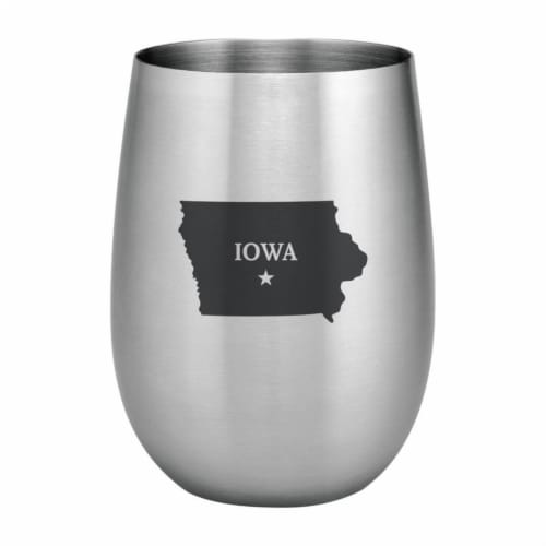 Supreme Housewares 20oz Stainless Steel Glass, Iowa Perspective: front
