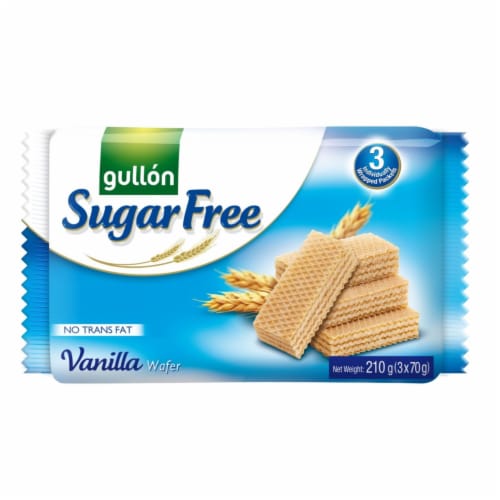 Gullon Sugar Free Vanilla Wafers Perspective: front