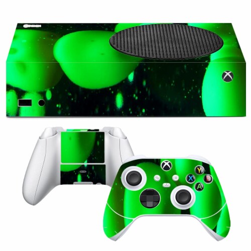 VWAQ Green Lava Lamp Xbox One S Skins Console and Controllers - XSRSS10 Perspective: front