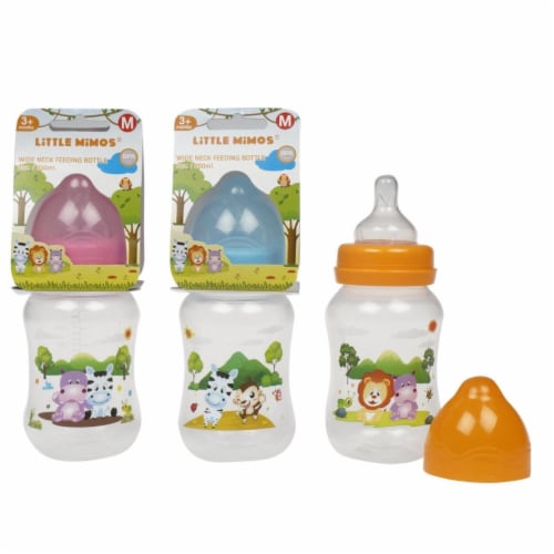 DDI 2345225 Little Mimos Wide Neck Baby Bottle - Safari Friends  8 oz Case of 72 Perspective: front