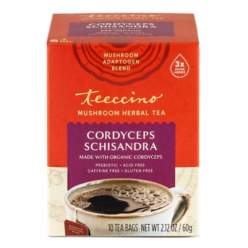 Teeccino® Cordyceps Shisandra Mushroon Herbal Tea Perspective: front