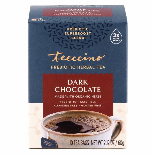 Teeccino® Dark Chocolate Prebiotic Herbal Tea Perspective: front