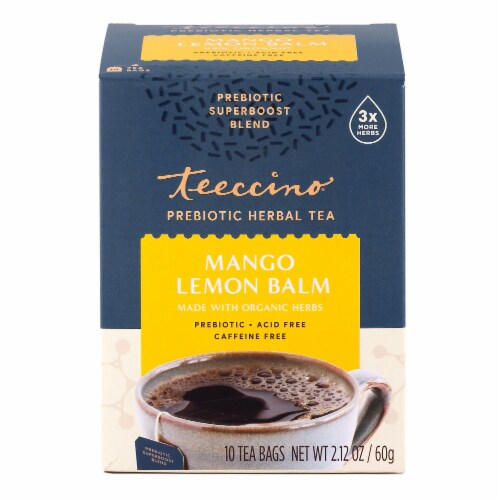 Teeccino® Mango Lemon Balm Prebiotic Herbal Tea Perspective: front