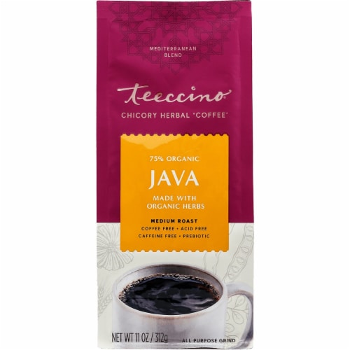 Teeccino Mediterranean Blend Medium Roast Java Coffee Perspective: front