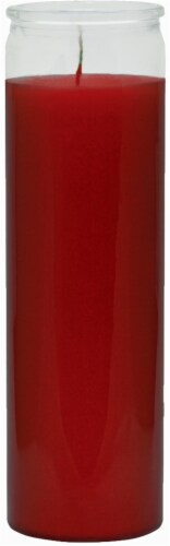 INDIO Glass Jar Candle - Red - 8 Inch Perspective: front