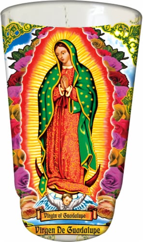 Eternalux Virgin of Guadalupe Reusable Candle Cup - White Perspective: front