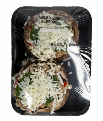 Crazy Fresh Stuffed Traditional Portabella Mushrooms Perspective: front