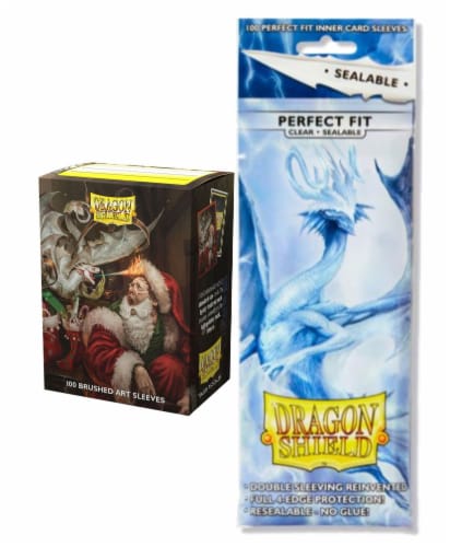 Dragon Shield Christmas 2021 100ct Brushed Art Sleeves and Bx of 100ct  Perfect Sealable Clear, PACK - Kroger