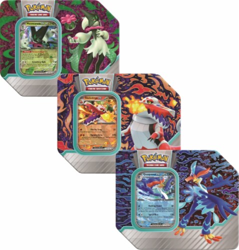 Pokémon Trading Card Game: Paldea Partners Tin - Set of 3 Perspective: front