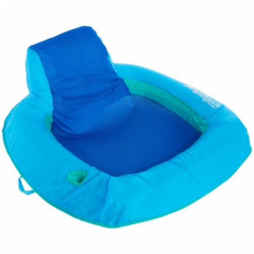 SwimWays Spring Float SunSeat Water Pool Summertime Relaxation Lounge Seat, Blue Perspective: front