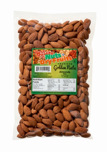 American Golden Nuts Raw Almonds Perspective: front