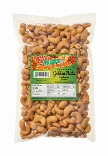 American Golden Nuts Roasted Cashews Perspective: front