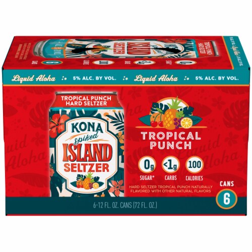 Kona Tropical Fruit Punch Spiked Seltzer Perspective: front