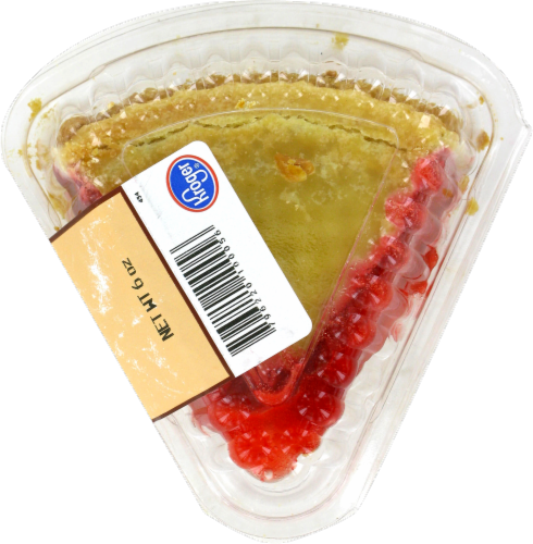 Strawberry Rhubarb Pie Slice Perspective: front