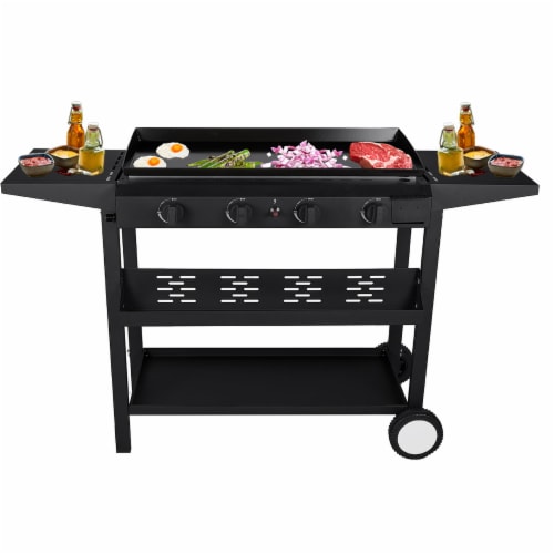 Cooking Stove With 4 Burner Gas Cooker Outdoor Grill Garden Flat Top Grills