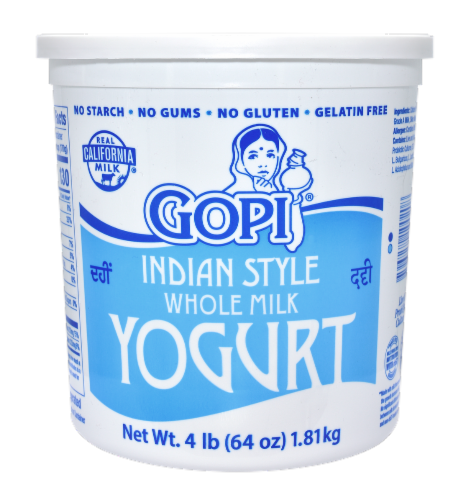 Gopi Indian Style Whole Milk Yogurt Perspective: front