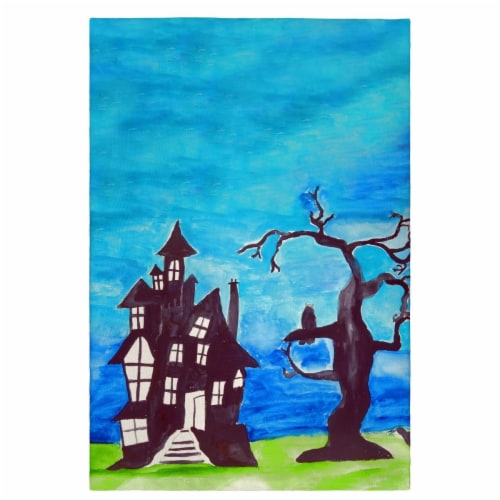 Betsy Drake GT1041 Haunted House Guest Towel Perspective: front